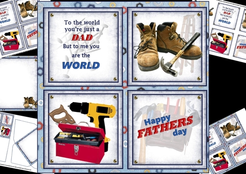 8x8 The world to me Dad DIY mini kit