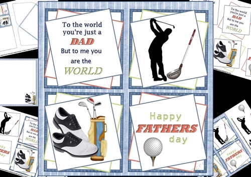 8x8 The world to me Dad golf mini kit