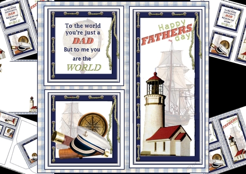 8x8 The world to me Dad Nautical mini kit