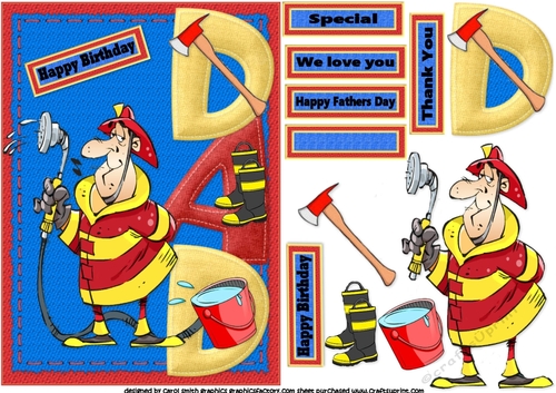 Fireman DAD birthday/fathers day