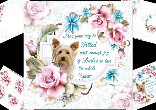 8x8 cool roses with special wishes mini kit