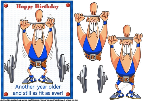 Birthday Guy fit as ever weight lifter