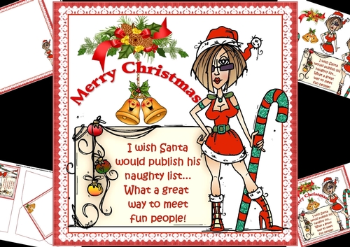 8x8 J.J wants Santas naughty list mini kit