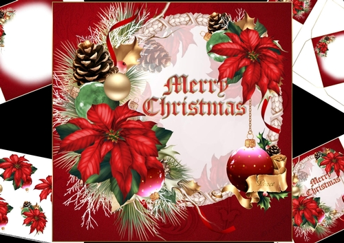 8x8 Merry Christmas mini kit