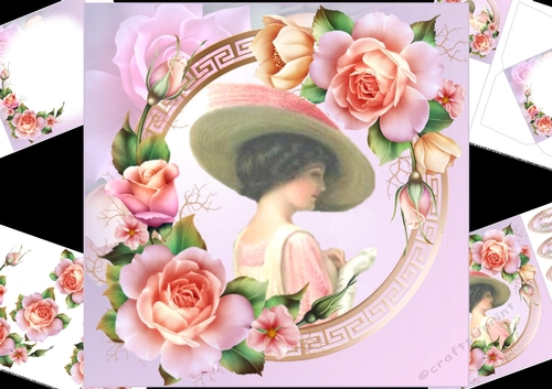 8x8 Summer roses 2 mini kit