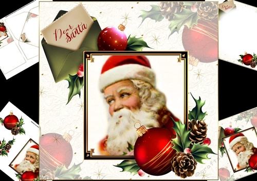 8x8 Vintage Santa 2 mini kit