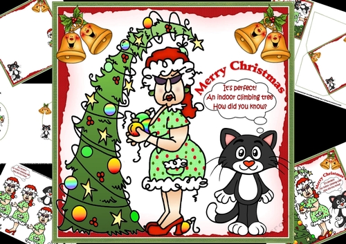 8x8 Kitty cats perfect Christmas mini kit