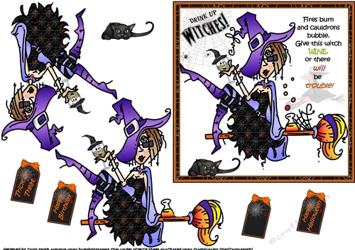 6x6 J.J Wine for Halloween 