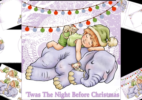 8x8 Twas the night before Christmas mini kit
