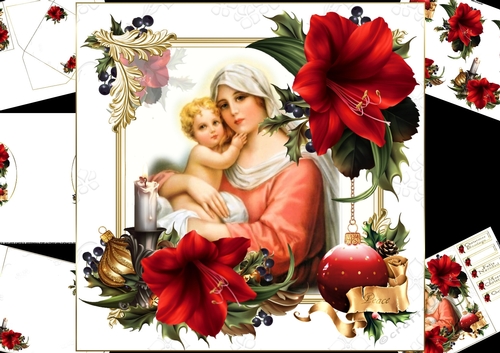 8x8 The Christmas candle with nativity scene mini kit
