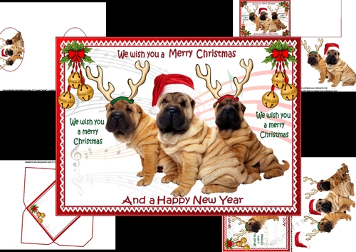 We wish you a merry Christmas from the dogs mini kit 1
