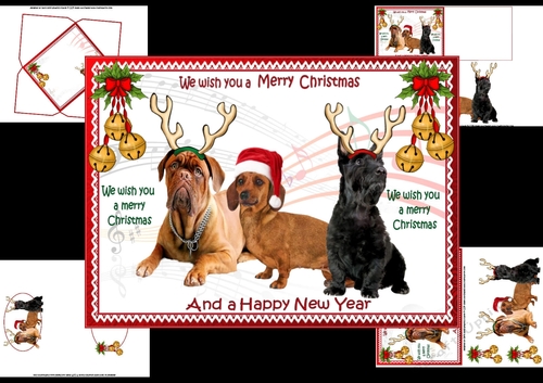 We wish you a merry Christmas from the dogs mini kit 3