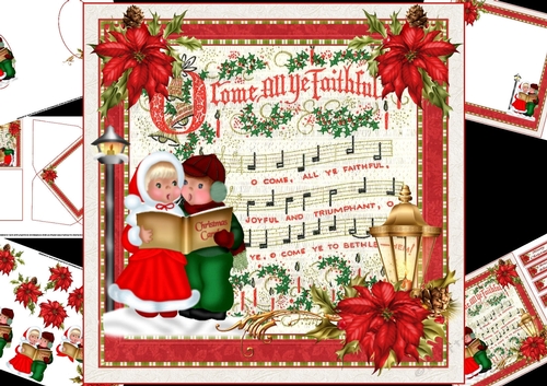 8x8 Oh come all ye faithful mini kit