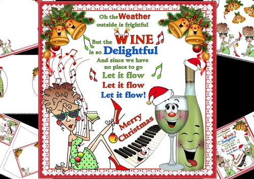 8x8 The weather and wine at Christmas mini kit
