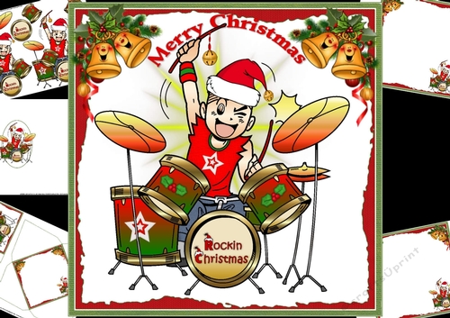 8x8 Rockin Christmas wishes mini kit