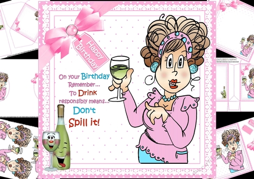 8x8 Sue drinks responsibly mini kit