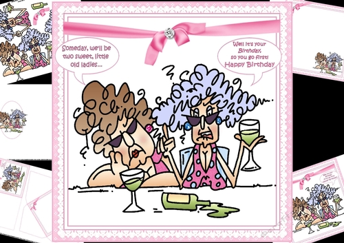 8x8 Stella and Margaret sweet old ladies mini kit
