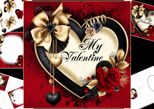 8x8 XO XO My Valentine mini kit