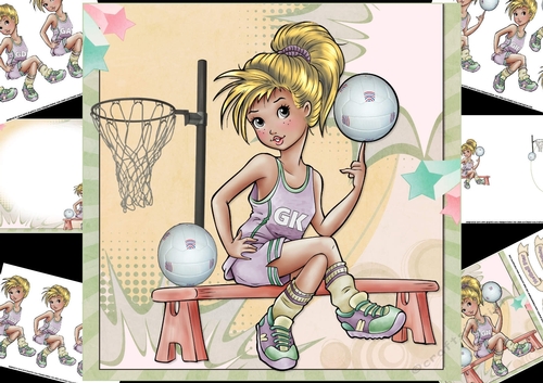 8x8 Netball star blonde mini kit
