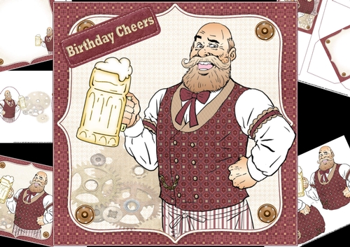 8x8 Birthday cheers mini kit