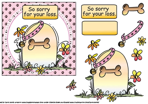 Special dog condolences girl