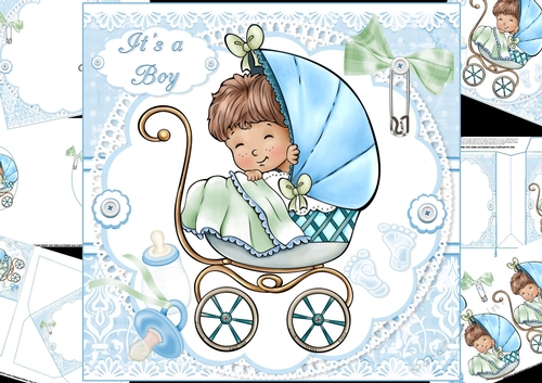 8x8 Sweet baby boy mini kit