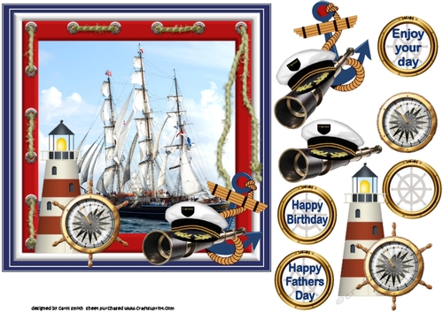 7x7 Nautical Dad