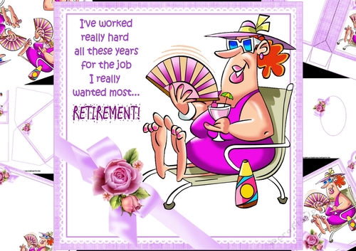 8x8 Sally worked hard for retirement mini kit