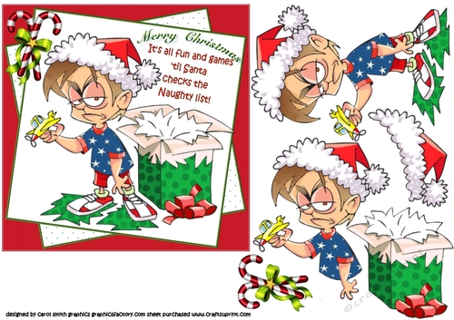 6x6 Fun and games naughty list boy