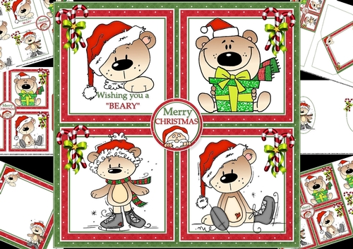 8x8 Beary merry Christmas