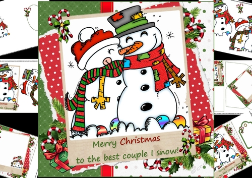 8x8 Christmas couple mini kit