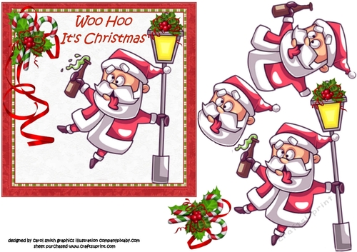6x6 Santa loves Christmas