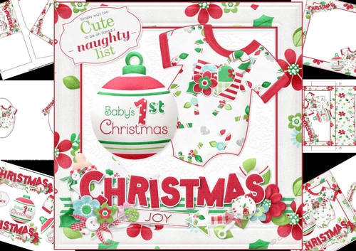 8x8 Babys first Christmas 2 mini kit
