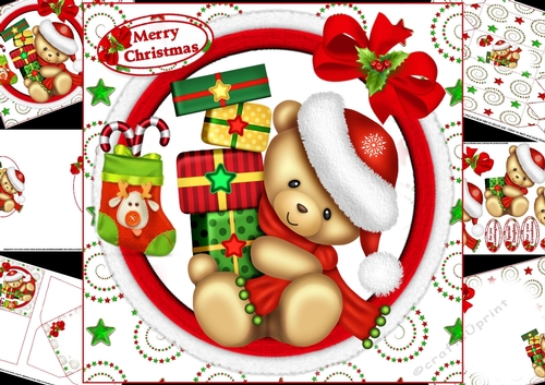 8x8 Teddy Christmas wishes mini kit