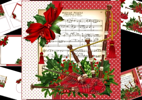 8x8 Musical Christmas Bagpipes mini kit