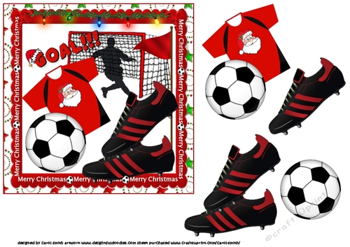 6x6 Christmas football