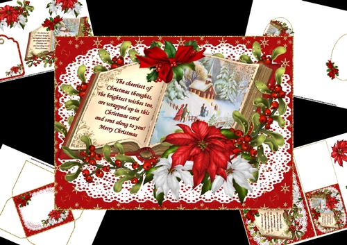 Vintage church open book scene mini kit 