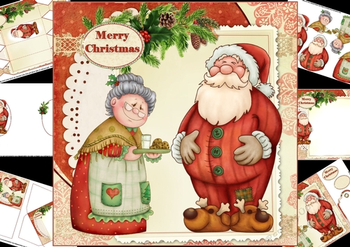 8x8 Santa love cookies mini kit