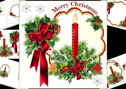 8x8 The Christmas candle 2 mini kit 