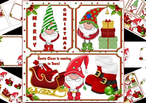 8x8 Santa Claus is coming to town mini kit