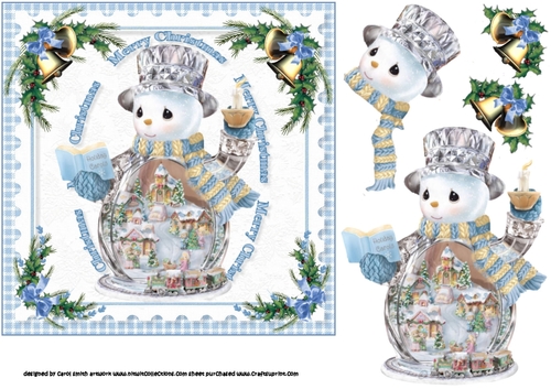7x7 beautiful Christmas snowman