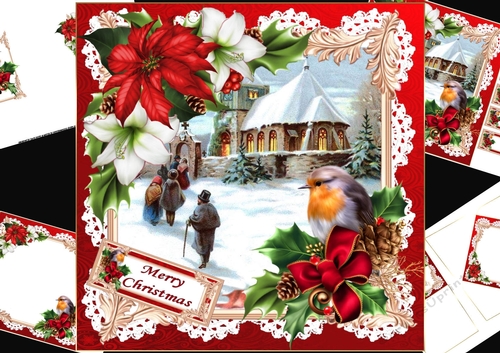 8x8 The Christmas scene 4 mini kit
