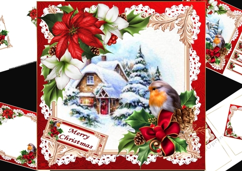 8x8 The Christmas scene 6 mini kit