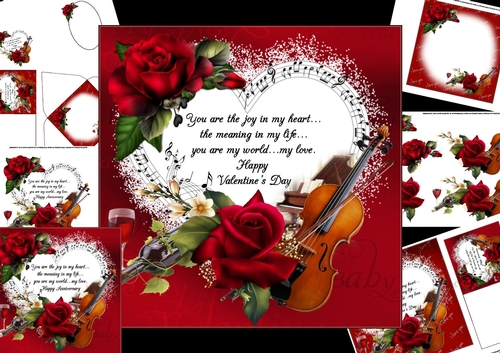 7x7 Musical love Valentine & Anniversary mini kit