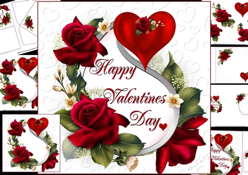8x8 Hearts and roses Valentine