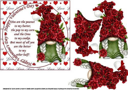 6x6 Roses Gnome my better half 2