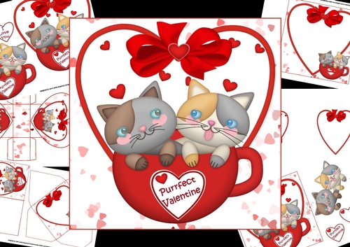 7x7 my purrfect Valentine mini kit