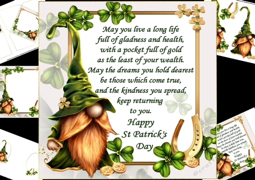 8x8 An Irish blessing gnome mini kit