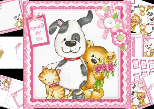 8x8 especially for you cute critters mini kit