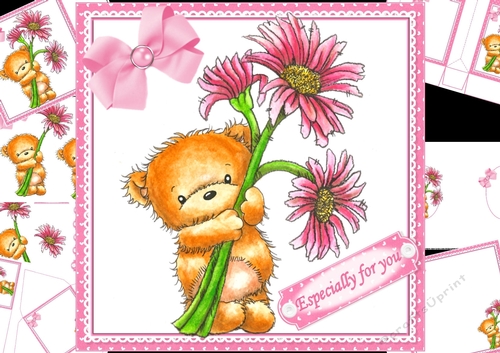 8x8 especially for you flower Ted mini kit